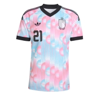 Camiseta Bélgica Timothy Castagne #21 Segunda Equipación Replica Mundial 2026 mangas cortas